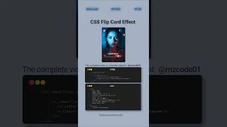 Stunning Flip Card with HTML CSS Hover Animation Tutorial MZCode01