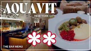 2 MICHELIN STAR Aquavit Bar Menu NYC