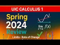 Spring 2024 Exam 1 Question Review UIC Calculus 1