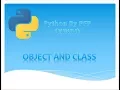 Python for beginners Hindi - Tutorial 14 Object and class