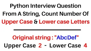 Python beginners Tutorial Count Upper Lower Case Letters in a String
