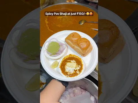 Spicy Pav Bhaji🤤❤️ at just ₹150/- #shorts #pavbhaji #indianstreetfood