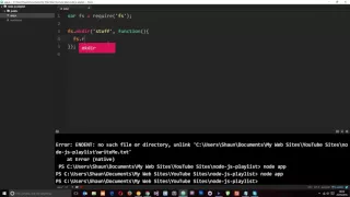 Node JS Tutorial for Beginners - Creating Removing Directories