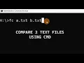 how to compare 2 text files using CMD