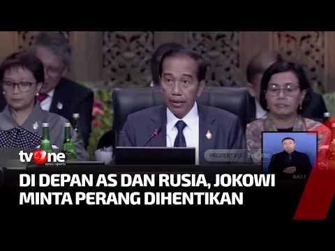 Di Depan Delegasi G20, Jokowi Minta Perang Dihentikan
