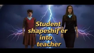 female student shapeshift into teacher 1 made in veo 3 