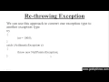 213 Rethrowing Exceptions in Java Programming Hindi
