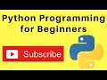 Python Summer Internship Python Programming for Beginners Tutorial Craw Cyber Security