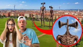 Mi DRON encontró a la FAMILIA SIREN HEAD ¡y ahora vienen HACIA NUESTRA CASA! | Arina Dance Dtories