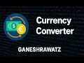 Currency Converter Python Beginner Project GANESHRAWATZ