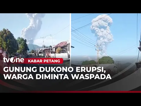 Gunung Dukono Erupsi, Tinggi Kolom Abu Capai 10 KM