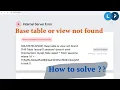 Base table or view not found 1146 table laravel sessions doesn t exist Learning Points