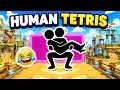 CO-OP HUMAN TETRIS Can 2 Players Survive Every Wall Immersive Interactive Warm-Up