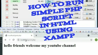 How to run simple PHP script In HTML Using XAMPP Calling PHP script from html