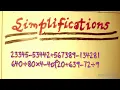 23345-53442+567389-134281 |. 640÷80 × 4 - 4of20+ 639- 72÷9| Learn to simplify