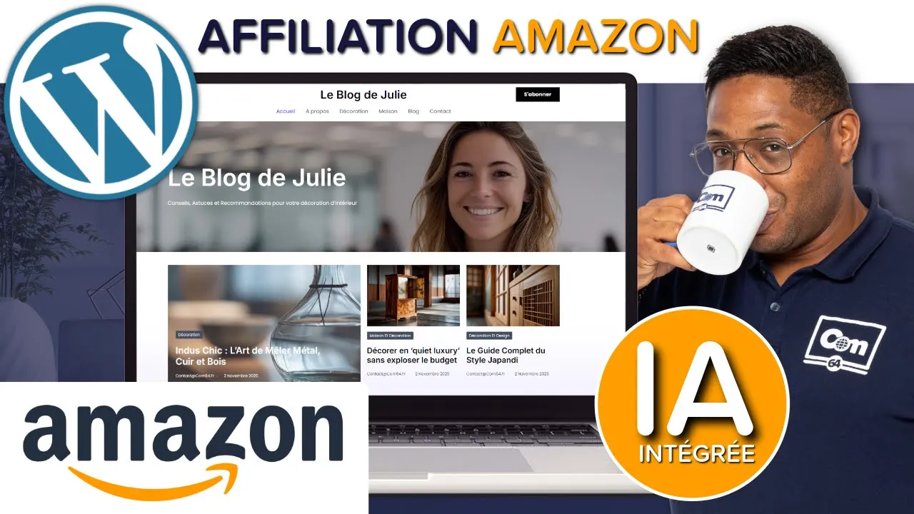Tutoriels Comment créer un Blog d'affiliation Amazon avec WordPress et IA Hostinger intégrée