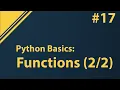 Python Tutorial How to use functions in python Part 2