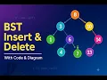 Binary Search Tree Insertion and Deletion Explained with Code Diagram Data Structures Tutorial