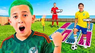 JUEGO DE MESA GIGANTE CON FUTBOLISTAS!!!! 