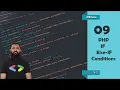 09 IF Else IF Conditions PHP Tutorial in PHPDocs PHP Tutorial