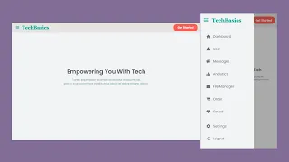Responsive Sidebar Menu Using HTML CSS and JavaScript Dashboard Sidebar Menu