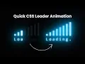 CSS Glowing Loading Page Animation Effects CSS3 Animation Tutorial