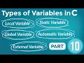 types of variable in c local global static automatic external variable in c language
