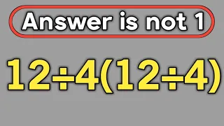 12 4 12 4 Only 5 can solve this math question PEMDAS rules question