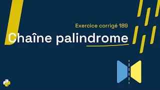 Corrected exercise 189 Program that allows you to check if a string is a palindrome