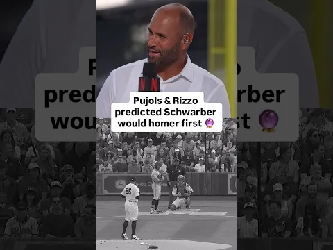 Pujols & Rizzo predicted Schwarber would homer first 🔮 #MLB