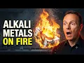 Alkali Metals and Oxygen See what happens when I burn alkali metals such as lithium and sodium
