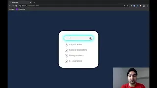 Password validation with html css javascript
