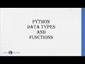 Learn Python - 2 Python Data Types Conditions Loops and Functions Algo Trading