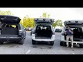 4Runner cargo area options 3rd row sliding cargo deck and empty - with Measurements