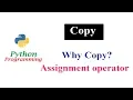 Python Tutorials - Copy Part 1 Assignment Operators Example