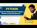 Python Part 15 Operators in Python-3 Fluxeducare Dr Anil Kumar