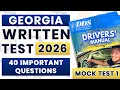 GA DMV Practice Test 2026 Georgia Driving Test Written Exam - 40 Questions