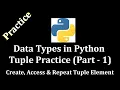 Data Types in Python Tuple Practice Part 1 Create Access Repeat Tuple Element LearnWithMrRJ