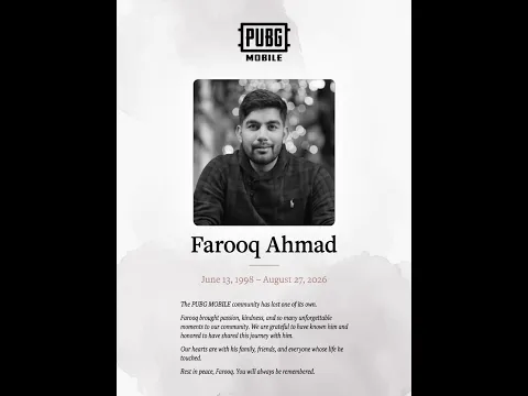 Rest in peace, Farooq. You will always be remembered.