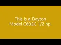 Old Dayton Motor Rotation Change C602C hp with schematics