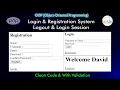 Complete OOP PHP Login Registration System Logout Login Session Object Oriented PHP Tutorial