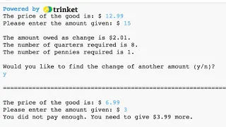 Change Calculator Python Project