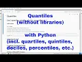 Python - Quantiles and Quartiles core