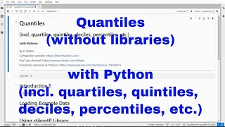 Python - Quantiles and Quartiles core