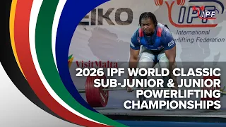 🔴 LIVE: Men Jr 93 kg classic - 2026 IPF World Sub-Junior & Junior Powerlifting Championships