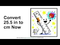 How do I convert 25 in to cm