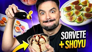 MISTURAS DE COMIDAS QUE VIRAM OUTRAS! Sorvete + Shoyo = CARAMELO!