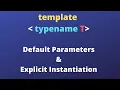 C Templates Default template parameters Explicit Instantiation Pass arrays conveniently