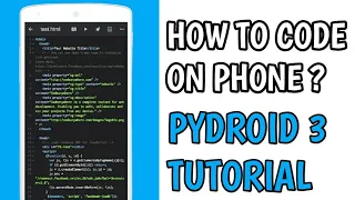 How to Code on Phone Pydroid 3 Tutorials Friendly Coder