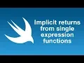 Implicit returns from single-expression functions in Swift 5 1